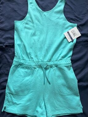 Athleta—Having a Great Time, Aqua Tank Romper in Turquoise